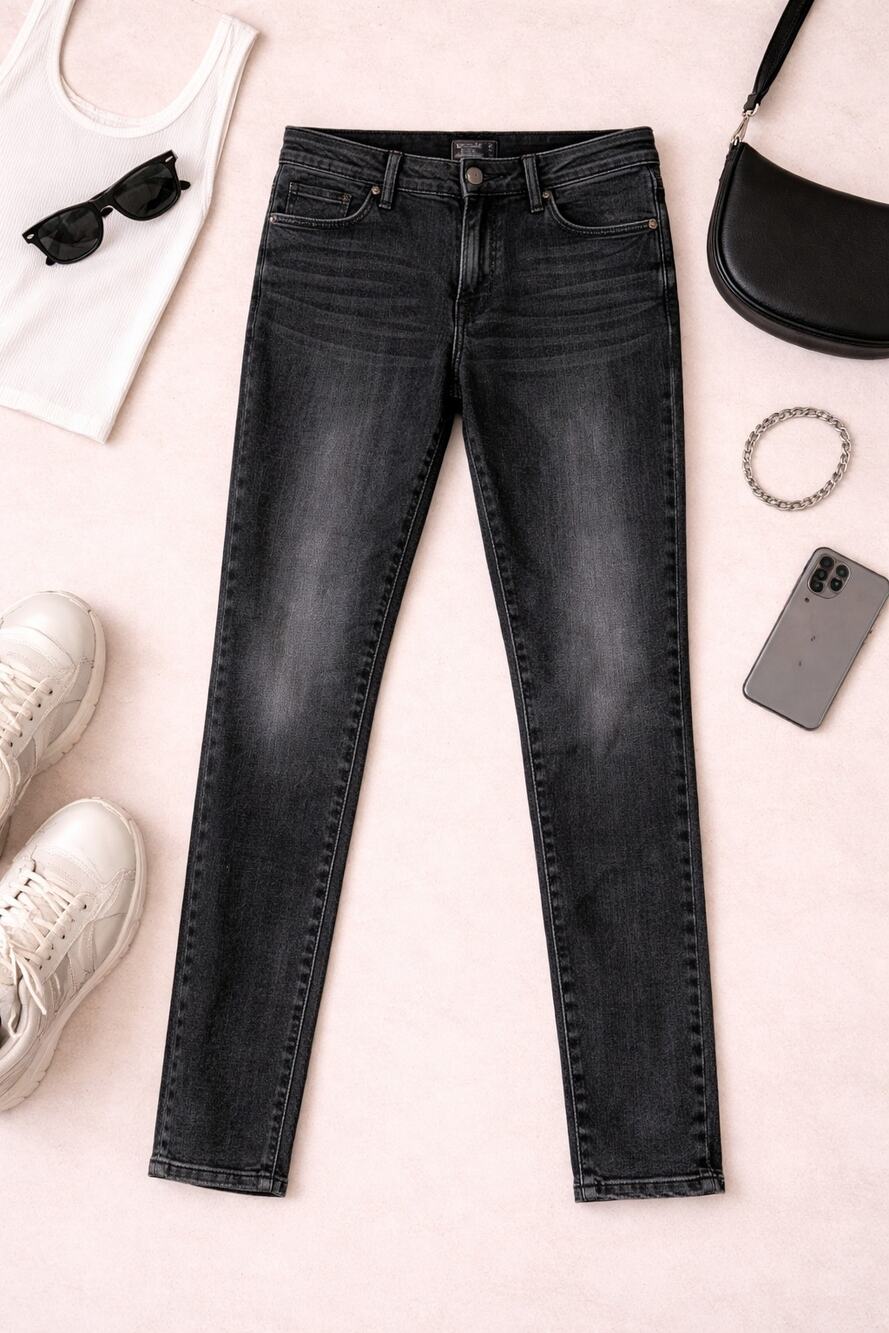 Abercrombie & Fitch Women's Harper Super Skinny Jeans Washed Black Size 27/4